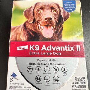 K9 ADVANTIX II For Extra Large Dogsover 55 Lbs 6 Month Dose